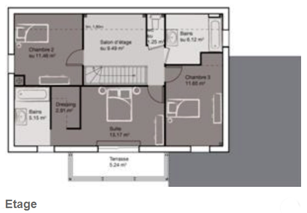 plan maison etage design