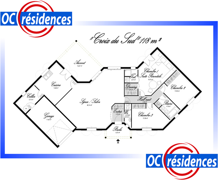 plan maison oc residence