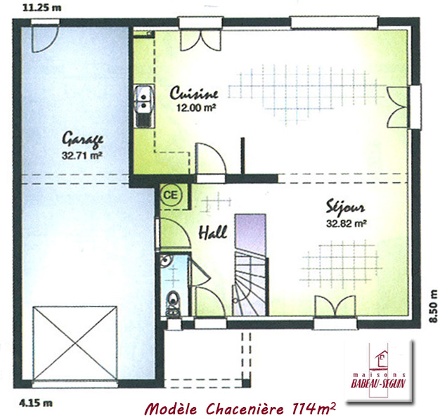 plan de maison à étage 100m2