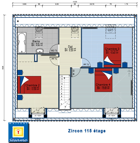 plan maison zircon